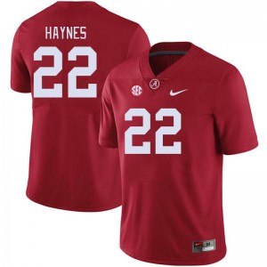 Men's Alabama Crimson Tide #22 Justice Haynes Crimson 2024-25 College Football Jersey 657900-299