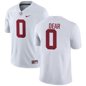 Men Alabama Crimson Tide #0 Akylin Dear White Player College Football Jersey 615699-813