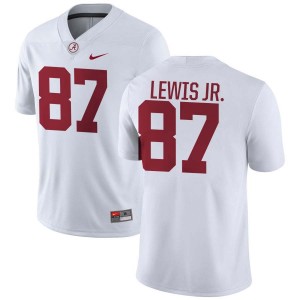 Men Alabama Crimson Tide #87 Danny Lewis Jr. White Limited College Football Jerseys 504188-529