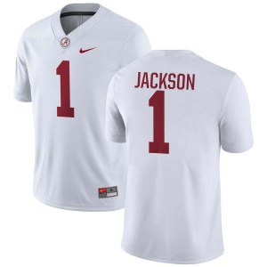 Men Alabama Crimson Tide #1 Domani Jackson White Official College Football Jerseys 755962-797
