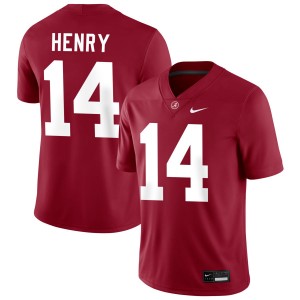 Men Alabama Crimson Tide #14 Fatutoa Henry Crimson Embroidery College Football Jerseys 756226-477