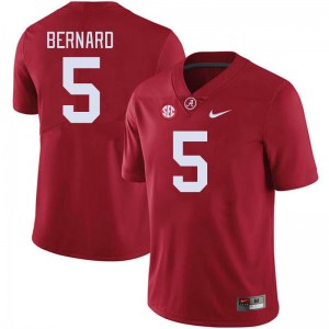 Men's Alabama Crimson Tide #5 Germie Bernard Crimson 2024 College Football Jersey 946789-359