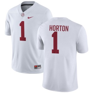 Men Alabama Crimson Tide #1 Isaiah Horton White University College Football Jersey 850371-145
