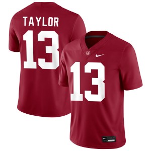 Men Alabama Crimson Tide #13 Ivan Taylor Crimson Game College Football Jerseys 624782-771