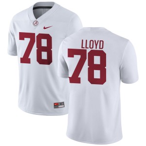 Men Alabama Crimson Tide #78 Jackson Lloyd White Official College Football Jerseys 357292-136