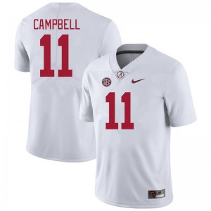 Men's Alabama Crimson Tide #11 Jihaad Campbell White High School College Football Jersey 887848-218