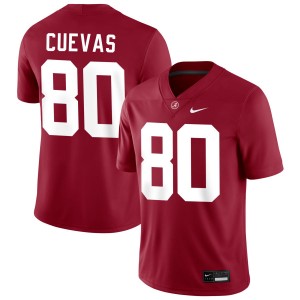 Men Alabama Crimson Tide #80 Josh Cuevas Crimson Embroidery College Football Jerseys 781817-314