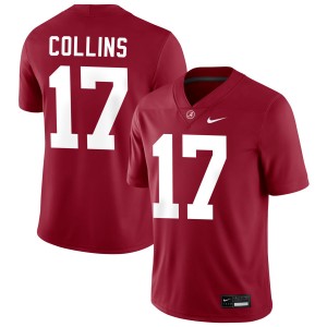 Men Alabama Crimson Tide #17 Kelby Collins Crimson Embroidery College Football Jersey 720592-894