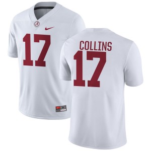 Men Alabama Crimson Tide #17 Kelby Collins White University College Football Jersey 207080-923