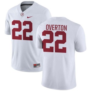 Men Alabama Crimson Tide #22 LT Overton White Alumni College Football Jersey 261209-124