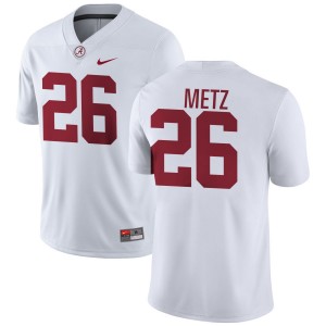 Men Alabama Crimson Tide #26 Luke Metz White Replica College Football Jerseys 789237-876