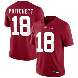 Men Alabama Crimson Tide #18 Marshall Pritchett Crimson Alumni College Football Jerseys 659847-149
