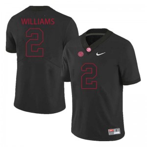 Men's Alabama Crimson Tide #2 Ryan Williams Black Replica College Football Jersey 672355-100