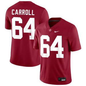 Men Alabama Crimson Tide #64 Michael Carroll Crimson Limited College Football Jersey 996351-305