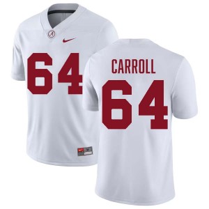 Men Alabama Crimson Tide #64 Michael Carroll White NCAA College Football Jerseys 230735-263
