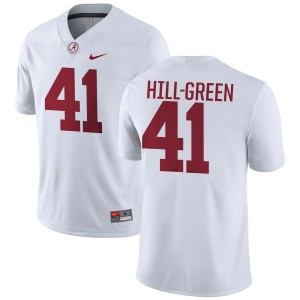 Men Alabama Crimson Tide #41 Nikhai Hill-Green White Alumni College Football Jerseys 460860-762