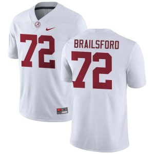 Men Alabama Crimson Tide #72 Parker Brailsford White Game College Football Jerseys 702638-447