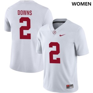 Women's Alabama Crimson Tide #2 Caleb Downs White College Football Jersey 463102-234