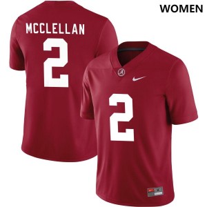 Women's Alabama Crimson Tide #2 Jase McClellan Crimson College Football Jersey 933995-566