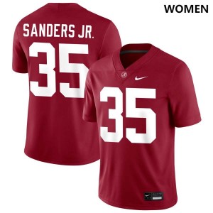 Women Alabama Crimson Tide #35 Abduall Sanders Jr. Crimson NCAA College Football Jerseys 231858-300