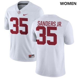 Women Alabama Crimson Tide #35 Abduall Sanders Jr. White Game College Football Jersey 448972-637