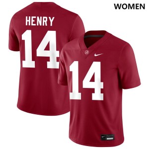 Women Alabama Crimson Tide #14 Fatutoa Henry Crimson Official College Football Jersey 519093-968
