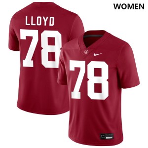Women Alabama Crimson Tide #78 Jackson Lloyd Crimson Alumni College Football Jerseys 918277-764