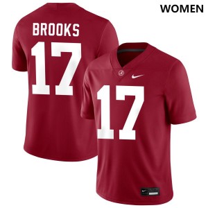 Women Alabama Crimson Tide #17 Lotzeir Brooks Crimson 2025-26 College Football Jerseys 284896-964