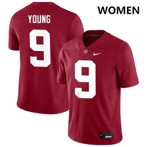 Women Alabama Crimson Tide #9 Richard Young Crimson NCAA College Football Jerseys 572988-442