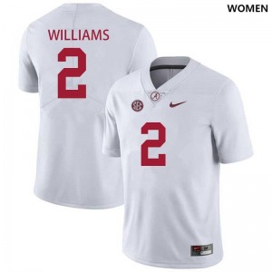 Women's Alabama Crimson Tide #2 Ryan Williams White Replica College Football Jersey 217724-296
