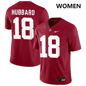 Women Alabama Crimson Tide #18 Bray Hubbard Crimson NCAA College Football Jerseys 850368-563