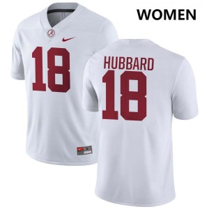 Women Alabama Crimson Tide #18 Bray Hubbard White Game College Football Jerseys 984474-886