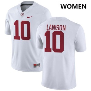 Women Alabama Crimson Tide #0 Deontae Lawson White 2025 College Football Jersey 324569-734