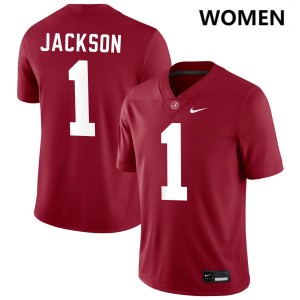 Women Alabama Crimson Tide #1 Domani Jackson Crimson 2025-26 College Football Jersey 722172-776