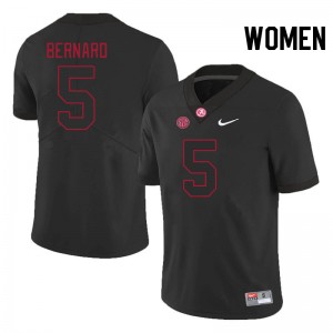 Women's Alabama Crimson Tide #5 Germie Bernard Blackout Alumni College Football Jersey 665718-125