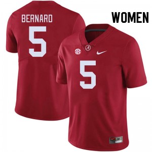 Women's Alabama Crimson Tide #5 Germie Bernard Crimson Alumni College Football Jersey 884367-643