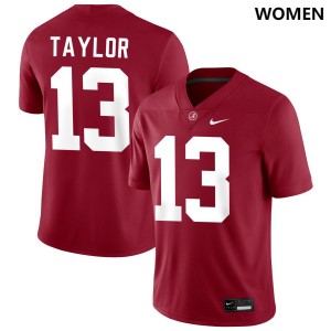 Women Alabama Crimson Tide #13 Ivan Taylor Crimson 2025 College Football Jerseys 626921-895