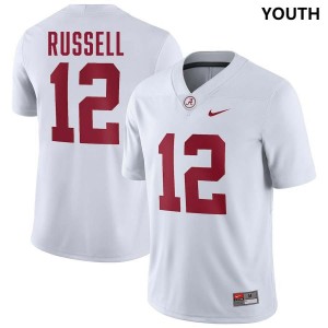 Youth Alabama Crimson Tide #12 Keelon Russell White Replica College Football Jersey 927674-344