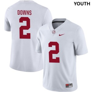 Youth Alabama Crimson Tide #2 Caleb Downs White College Football Jersey 928350-335