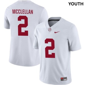 Youth Alabama Crimson Tide #2 Jase McClellan White College Football Jersey 752959-180