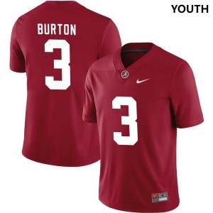 Youth Alabama Crimson Tide #3 Jermaine Burton Crimson College Football Jersey 393873-823