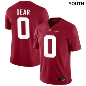 Youth Alabama Crimson Tide #0 Akylin Dear Crimson NCAA College Football Jerseys 498232-185