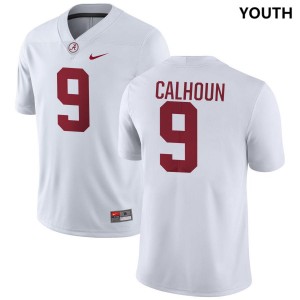 Youth Alabama Crimson Tide #9 Cameron Calhoun White Stitched College Football Jersey 145674-485