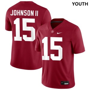 Youth Alabama Crimson Tide #15 Duke Johnson II Crimson Replica College Football Jersey 660303-848