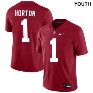 Youth Alabama Crimson Tide #1 Isaiah Horton Crimson Alumni College Football Jerseys 128325-680
