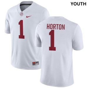 Youth Alabama Crimson Tide #1 Isaiah Horton White Alumni College Football Jersey 180670-896