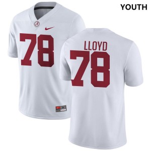 Youth Alabama Crimson Tide #78 Jackson Lloyd White Official College Football Jersey 359639-116