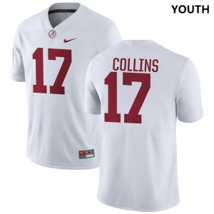 Youth Alabama Crimson Tide #17 Kelby Collins White Alumni College Football Jersey 612895-472