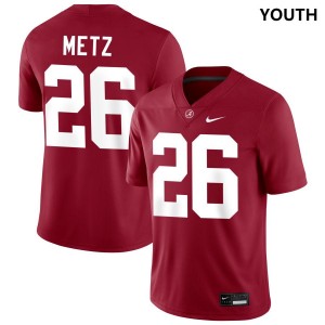 Youth Alabama Crimson Tide #26 Luke Metz Crimson Game College Football Jersey 364003-405