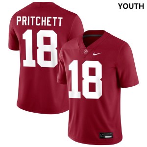 Youth Alabama Crimson Tide #18 Marshall Pritchett Crimson NCAA College Football Jersey 667335-877
